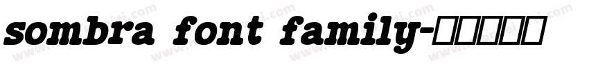 sombra font family字体转换